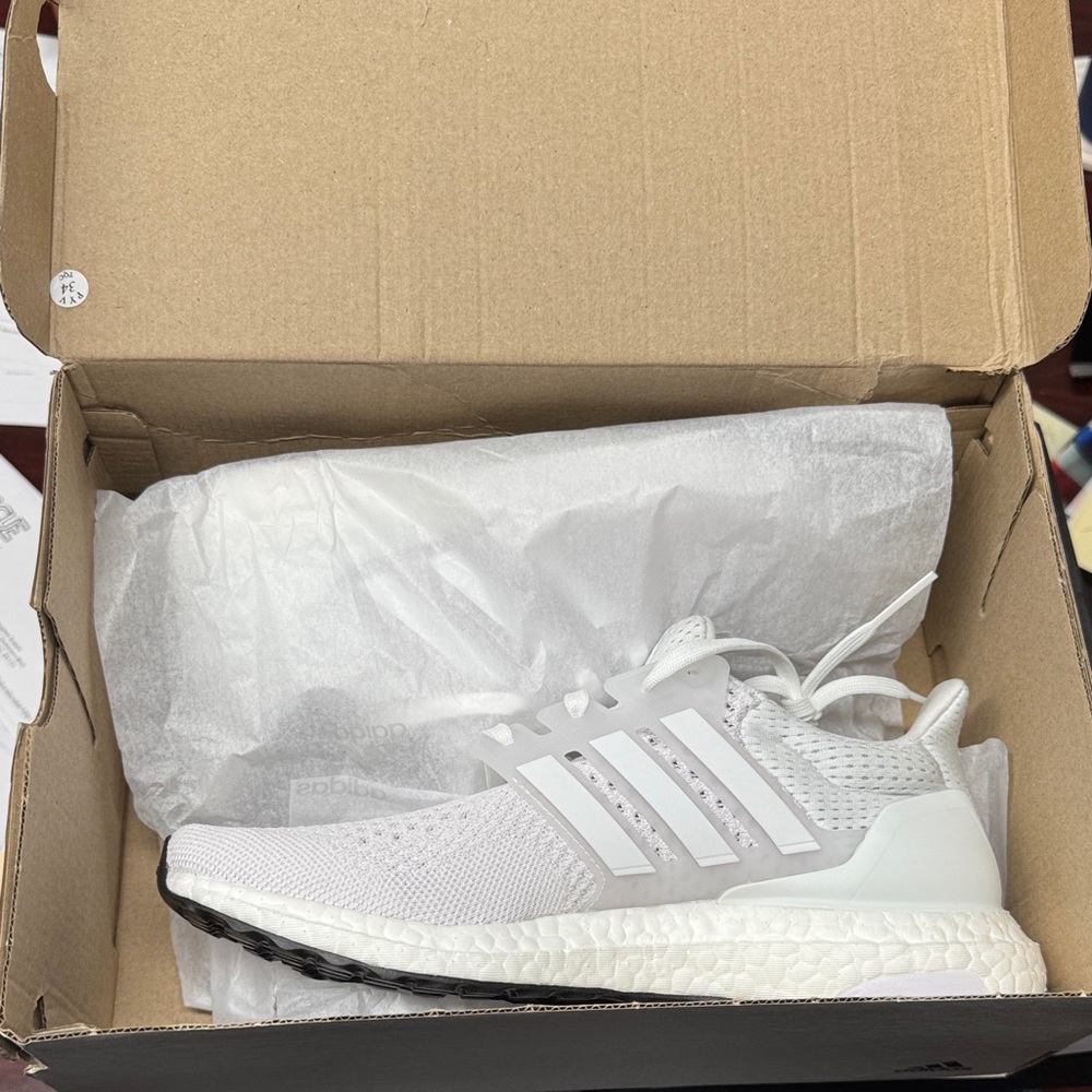 Adidas Ultraboost 1.0 Triple White Athletic Shoes
